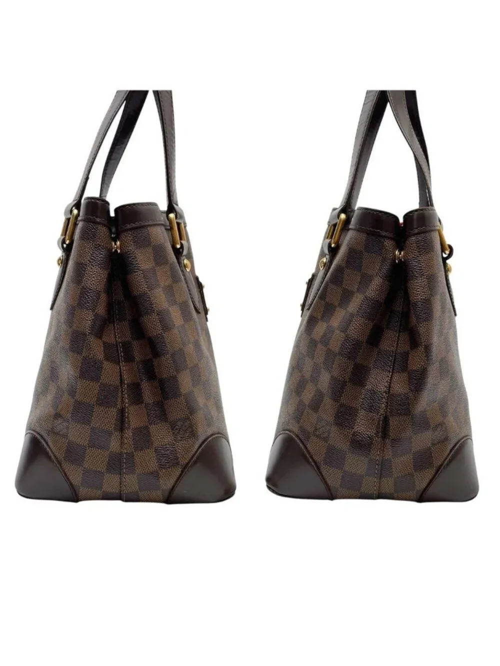 Louis Vuitton Damier Leather Hampstead PM Shoulder Tote Bag